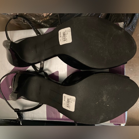 Peep toe t strap stiletto pumps wide width - Picture 6 of 6